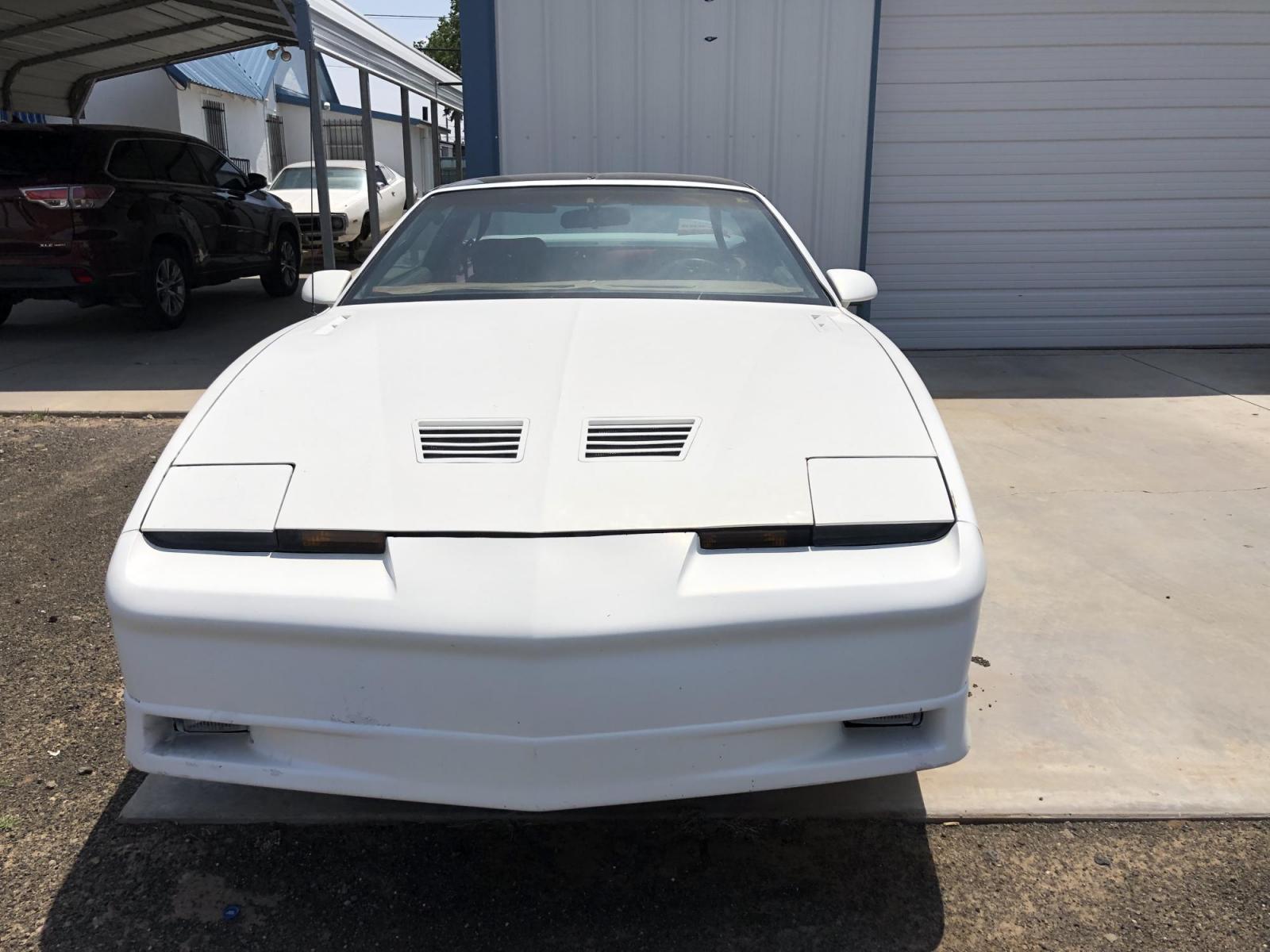 1988 WHITE /RED CLOTH Pontiac Trans Am GTA hatchback (1G2FW21E1JL) with an 5.0L V8 OHV 16V engine, located at 821 N. Prince Street, Clovis, NM, 88101, (575) 762-8852, 34.406643, -103.195999 - NEW PAINT WITH GHOST FLAMES - Photo #1