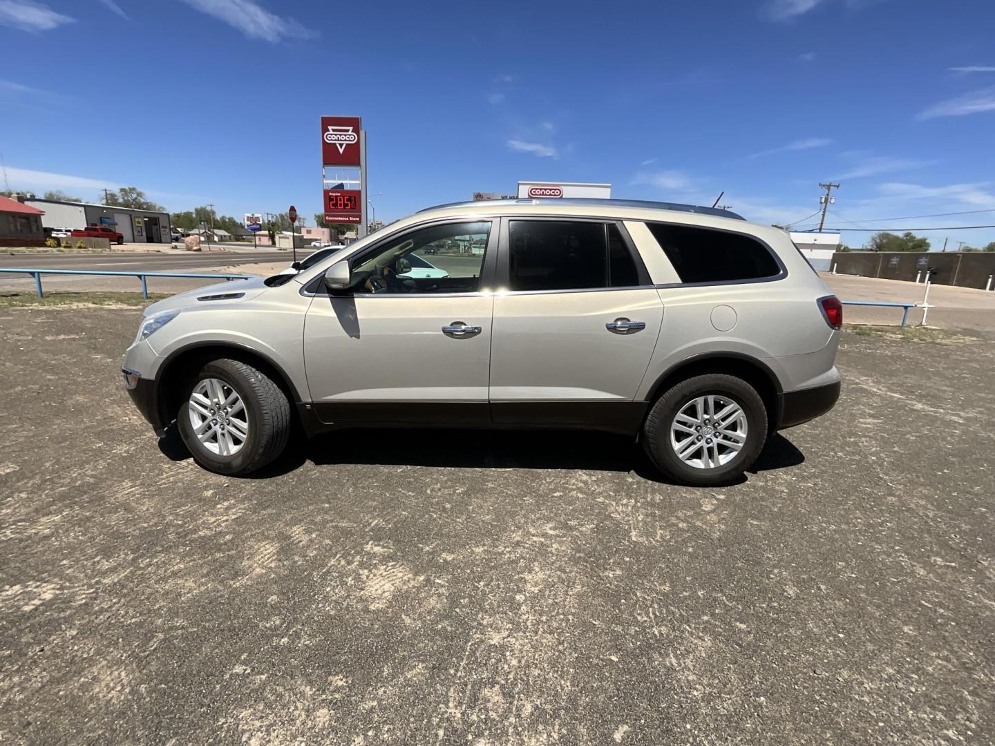 2008 Tan Buick Enclave CX FWD (5GAER13758J) with an 3.6L V6 DOHC 24V engine, 6-Speed Automatic Overdrive transmission, located at 821 N. Prince Street, Clovis, NM, 88101, (575) 762-8852, 34.406643, -103.195999 - Photo#1