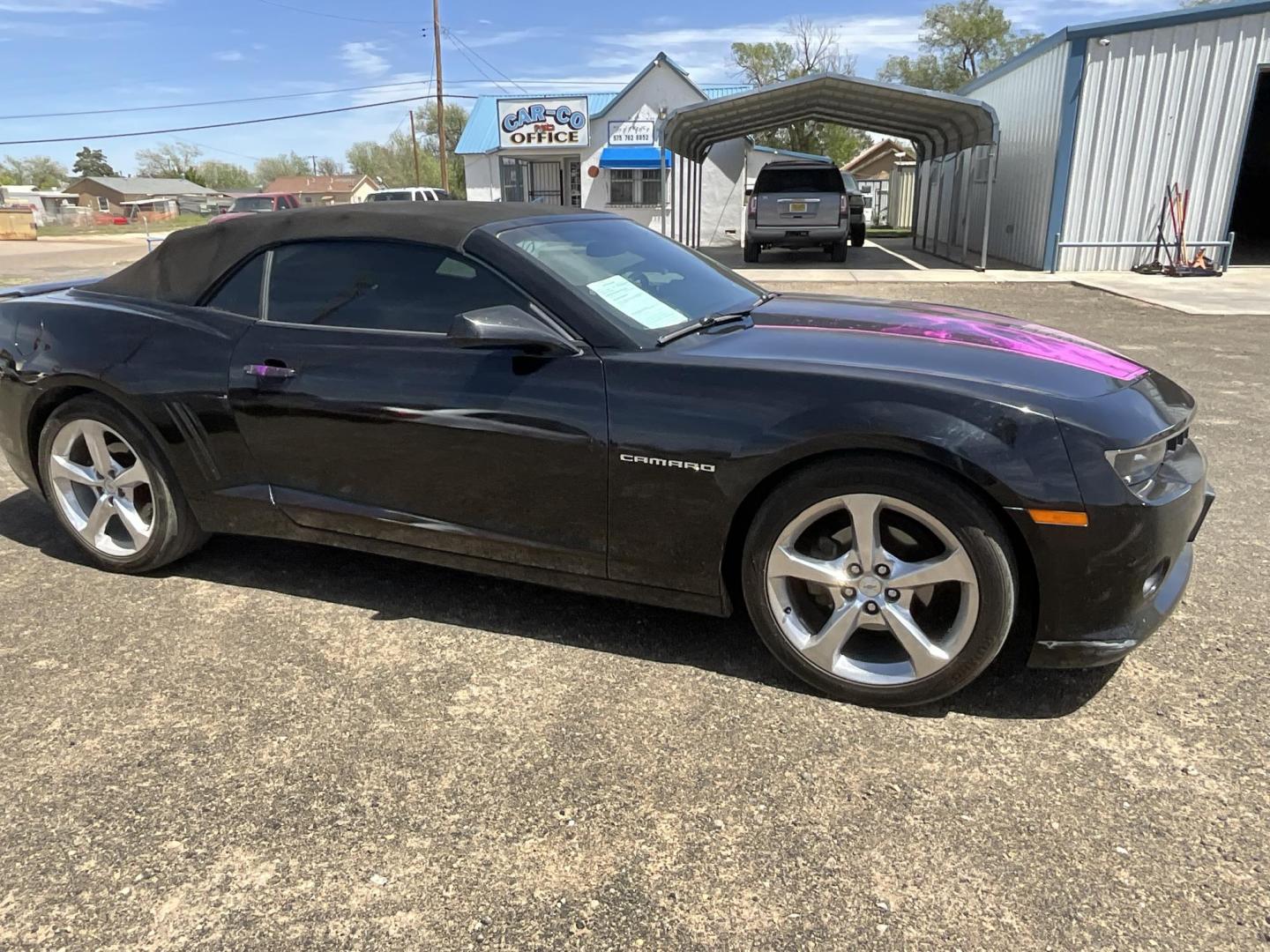2015 Black Chevrolet Camaro 2LT Convertible (2G1FF3D37F9) with an 3.6L V6 DOHC 24V FFV engine, 6-Speed Automatic transmission, located at 821 N. Prince Street, Clovis, NM, 88101, (575) 762-8852, 34.406643, -103.195999 - Photo#2